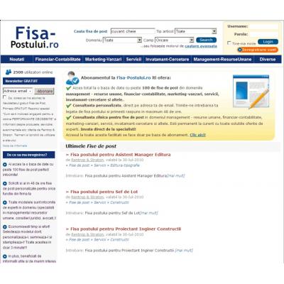 Abonament portal Fisa-Postului.ro
