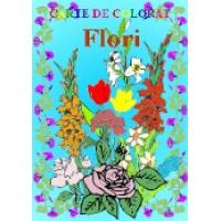 Carte de colorat cu Flori