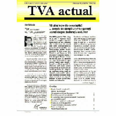Newsletter tiparit - TVA Actual - abonament pe 12 luni